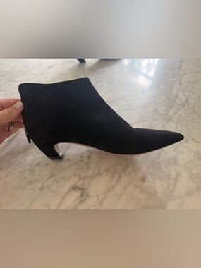 Dior Black Suede Pointed Ankle Boot